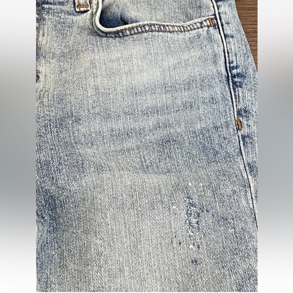 Zara Basic Jeans Women's Sz 4 Denim Z1975 Ankle Cuffed Mid Rise Straight Leg - Picture 8 of 16